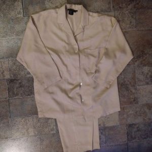 Donna Karan 100% Silk Pantsuit, Super Comfy, S